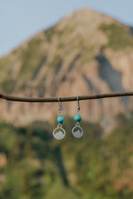 Load image into Gallery viewer, Crested Butte Earrings with Turquoise Bead
