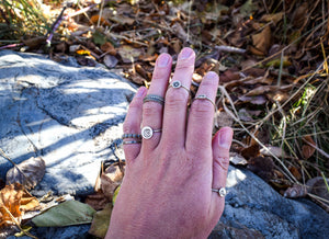 Star Bead Ring - size 4