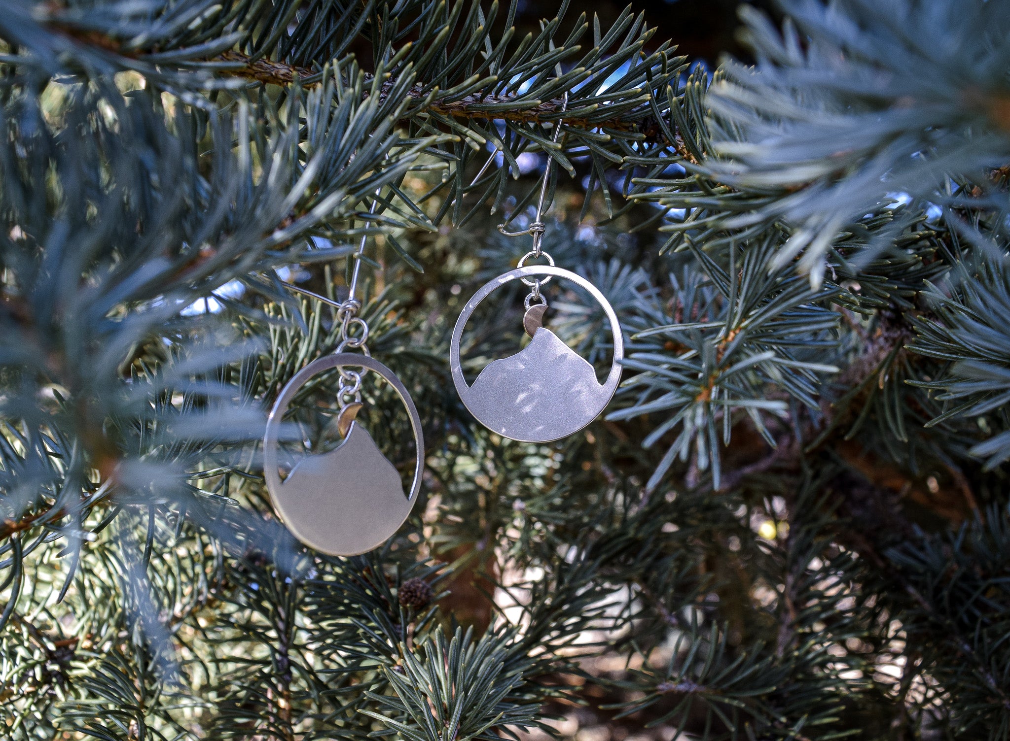 Crested Butte Mountain with Moons Earrings