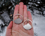 Load image into Gallery viewer, Crested Butte Mountain with Moons Earrings
